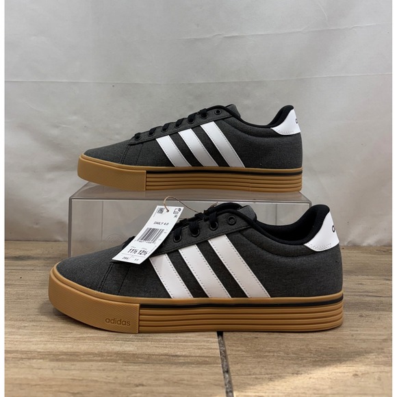 Adidas Daily 4.0 Men's Dark Gray‎ Canvas Gum Sole Lace Up Sneakers Size 11.5 - Picture 2 of 10